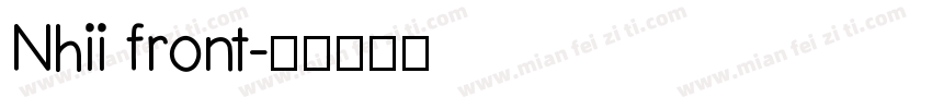 Nhii front字体转换